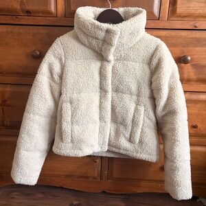 Abercrombie & Fitch Ivory Sherpa Jacket